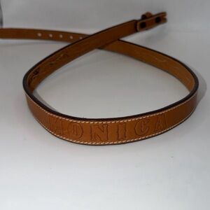 Leegin Size 30 Brown Leather Belt Stamped “Monica” Belt - No Buckle